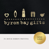 Black Ribbon Gold Print