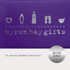 Purple Ribbon Gold Print