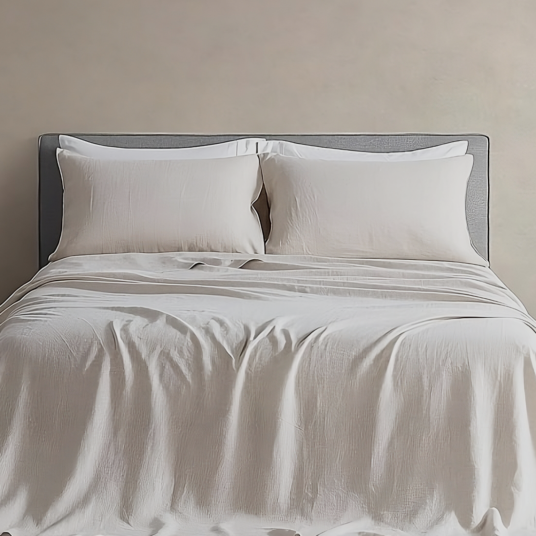 White Linen Sheet Set