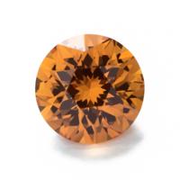 orange lab sapphire round cut