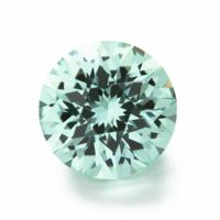 mint green lab sapphire round cut