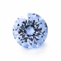 light blue lab sapphire round cut