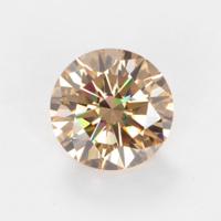 champagne moissanite round brilliant