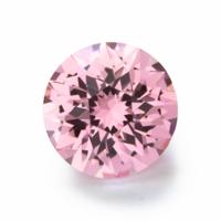 vibrant pink lab sapphire round cut