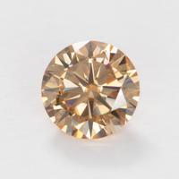 golden moissanite round brilliant