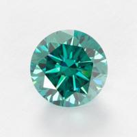 green moissanite round brilliant