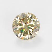 yellow moissanite round brilliant