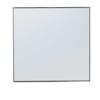 Black Aluminum Framed Mirror