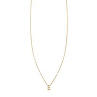 Pave Diamond Letter E Initial Necklace