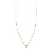 Pave Diamond Letter Q Initial Necklace