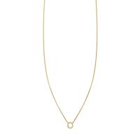 Pave Diamond Letter O Initial Necklace