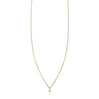Pave Diamond Letter I Initial Necklace