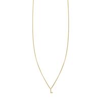 Pave Diamond Letter L Initial Necklace