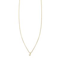 Pave Diamond Letter J Initial Necklace