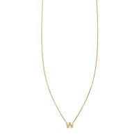 Pave Diamond Letter W Initial Necklace