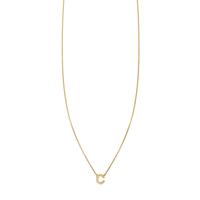 Pave Diamond Letter C Initial Necklace