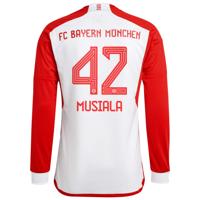 adidas 2023-24 Bayern Munich Men's Stadium Home Long-Sleeve
