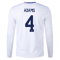 Nike 2024-25 USA Men's Stadium Home Long-Sleeve Jersey (Adams)