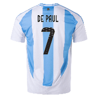 adidas 2024-25 Argetina Stadium Home Jersey (De Paul)