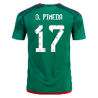 adidas 2022-23 Mexico Home Jersey - Green-Red (O. Pineda)