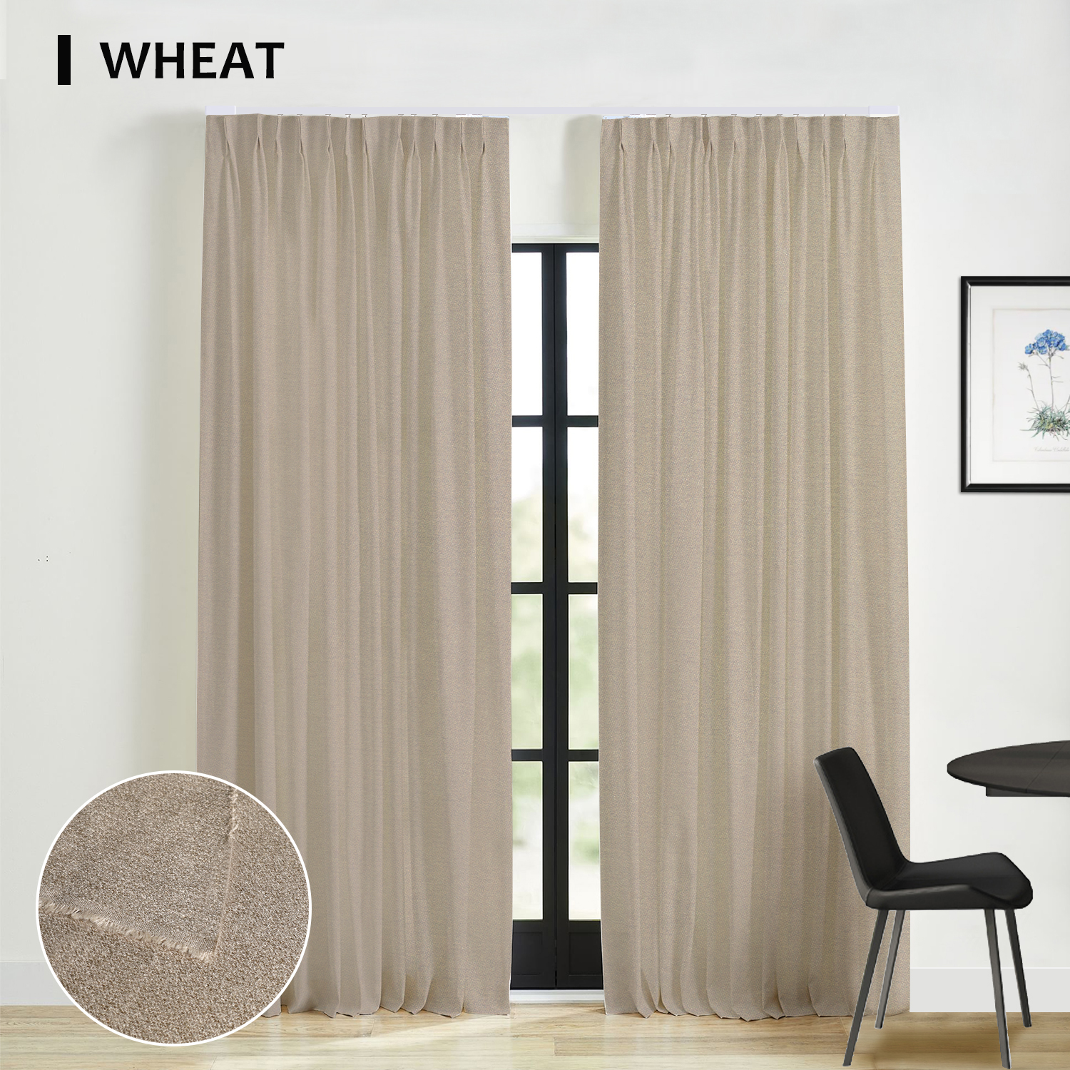 SmartWings Motorized Drapery - 90% Blackout Curtains