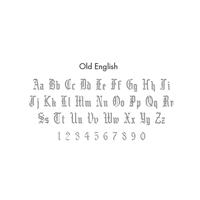 Engrave with the Old English Font