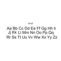 Engrave with Ariel Font