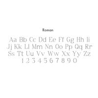 Engrave with the Roman Font