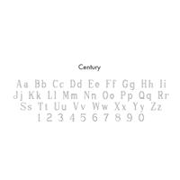 Engrave with Century Font