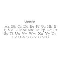 Engrave with Clarendon Font